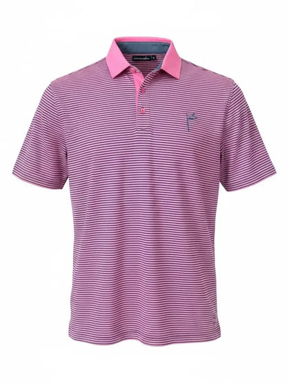 Men's Performance Polo - Make Waves - Pink Lemonade