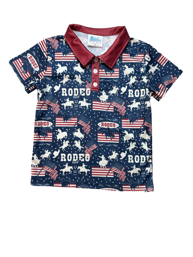 Boys Only in America Polo Shirt by Shea Baby