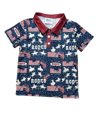 Boys Only in America Polo Shirt by Shea Baby