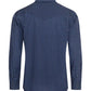 Men's Long Sleeve Pearl Snap Shirt-Blue