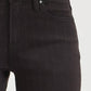 Ladies High Rise Straight Lurex Stripe Pants-Black