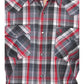 Men's Red/Black/White Plaid Short Sleeve Pearl Snap Shirt