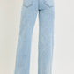 Ladies High Rise Ankle Straight Textured Stretchy Pants-Light