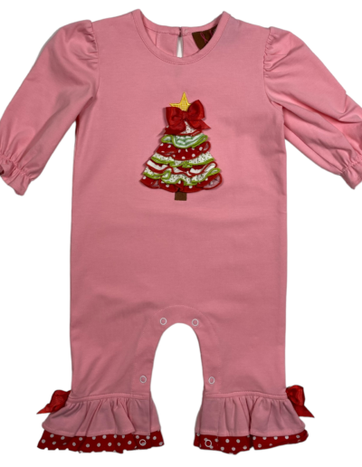 Girls O' Christmas Tree Romper by Millie Jay