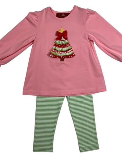 Girls O' Christmas Tree Legging Set by Millie Jay