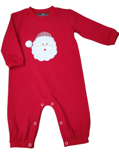 Boy's Santa Applique Romper by Millie Jay