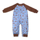Boys Blue Farm Print Long Sleeve Romper or Tee by Shea Baby