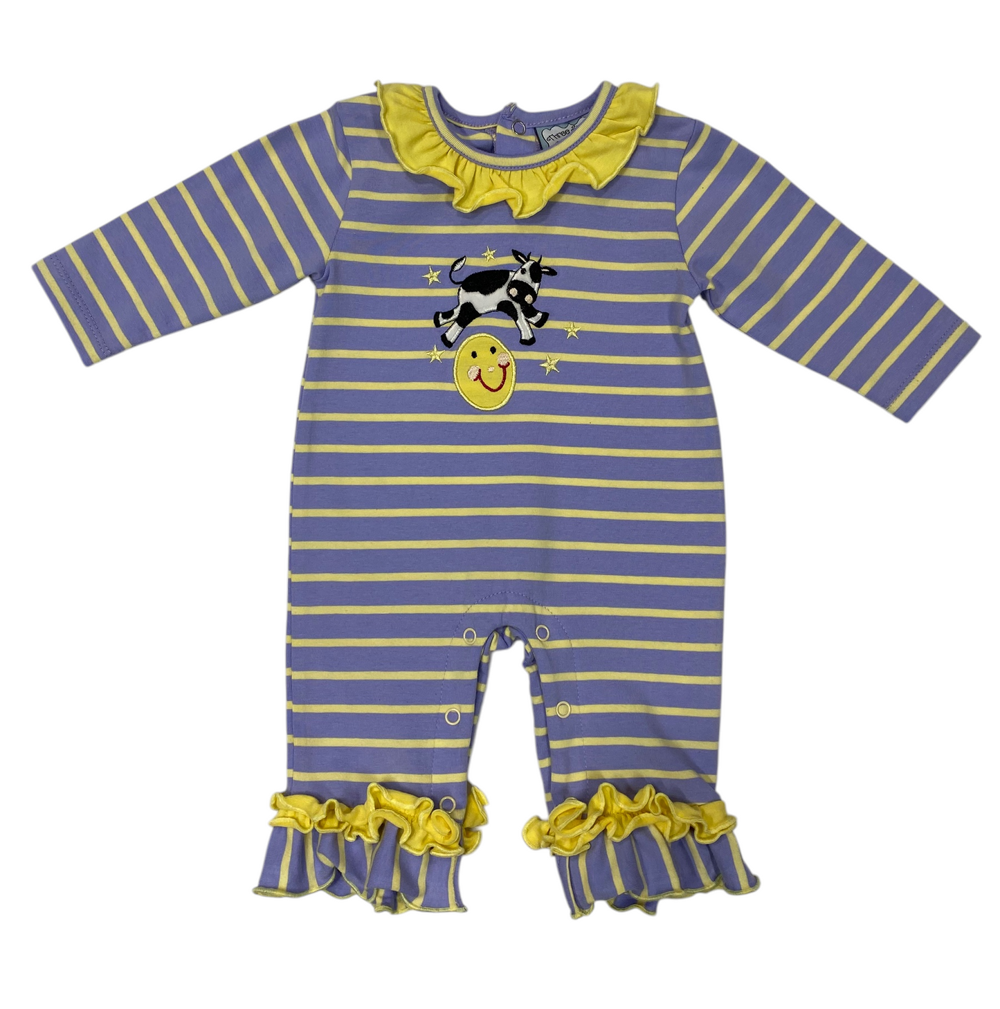 Girls Cow Over the Moon Romper by Three Sisters