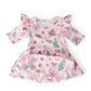 Girls Pink Christmas Flutter Bodysuit or Twirl Dress by Mila & Rose