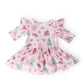 Girls Pink Christmas Flutter Bodysuit or Twirl Dress by Mila & Rose