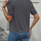 Ladies Casual Pullover Short-Sleeved Shirt-Dark Grey