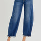 Ladies High Rise Barrel Jeans by Risen Jeans-Dark