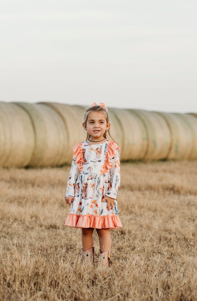 Girls Cactus Ruffle Dress by Shea Baby