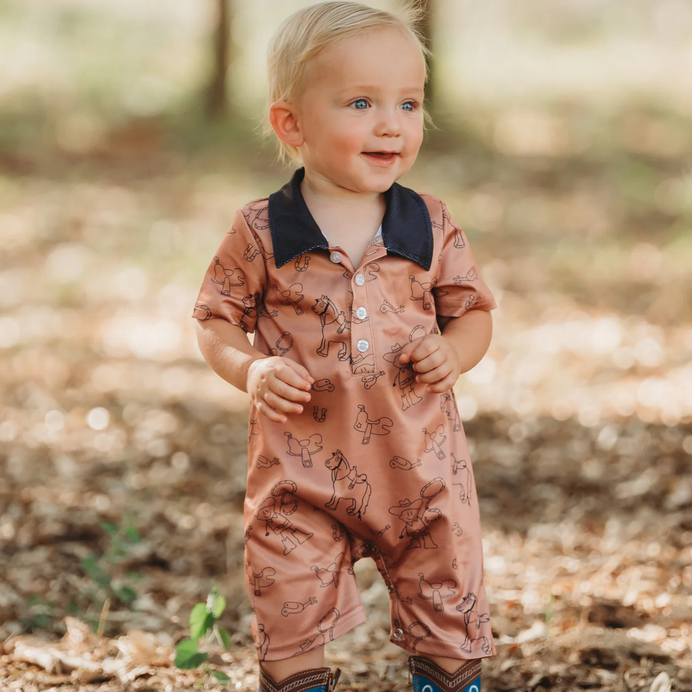 Boys YEEHAW Romper by Shea Baby