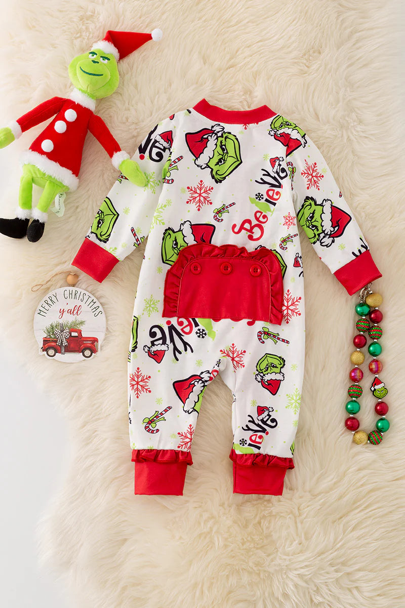 Baby Girls Grinch Christmas Onesie