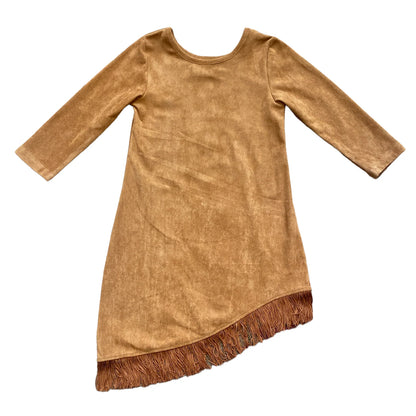 Girls Long Sleeve Suede Dress by Shea Baby