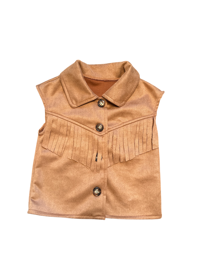 Girls Horseshoe Suede Vest by Shea Baby