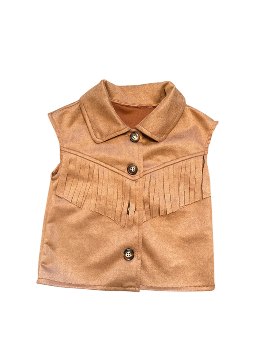 Girls Horseshoe Suede Vest by Shea Baby