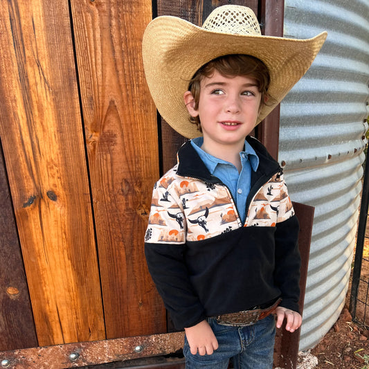 Boys Desert Sky Fleece Zip Up Sweatshirt by Shea Baby