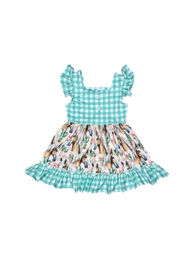 Girls Desert Dasher Plaid Dress by Shea Baby