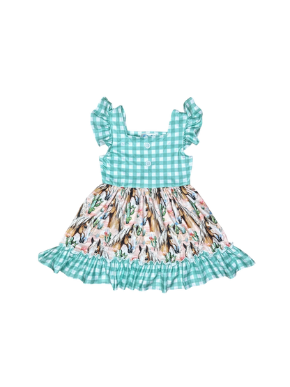 Girls Desert Dasher Plaid Dress by Shea Baby