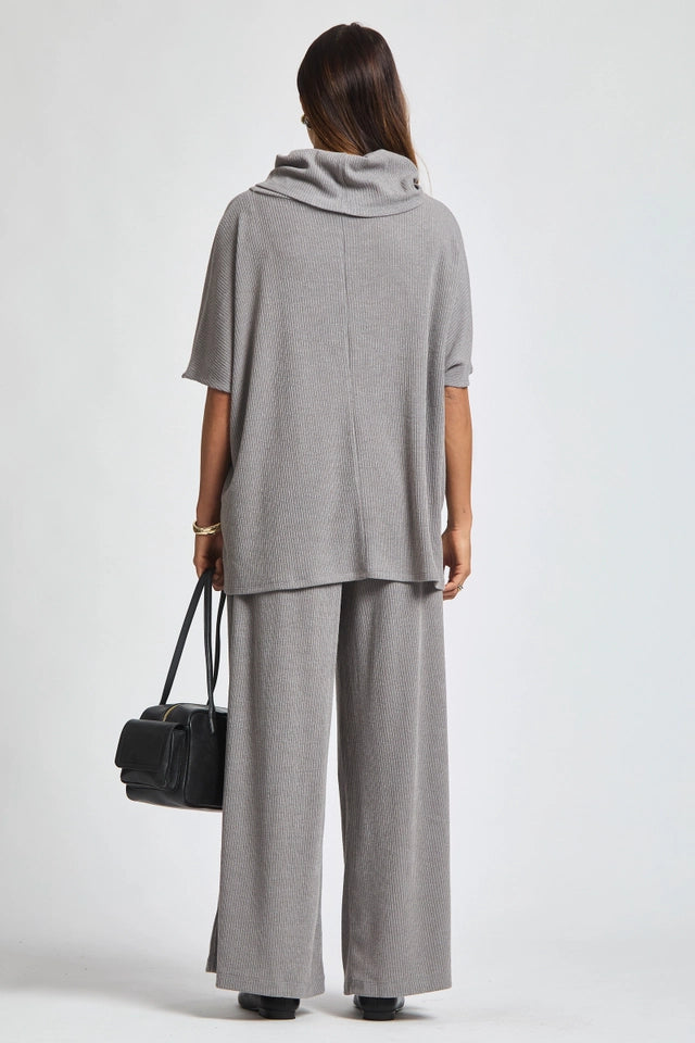 Ladies Cowl Neck Top and Relaxed Pants Set