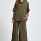 Ladies Cowl Neck Top and Relaxed Pants Set