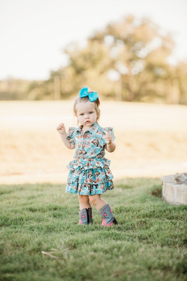 Girls Bucking Bloom Ruffle Skirt by Shea Baby