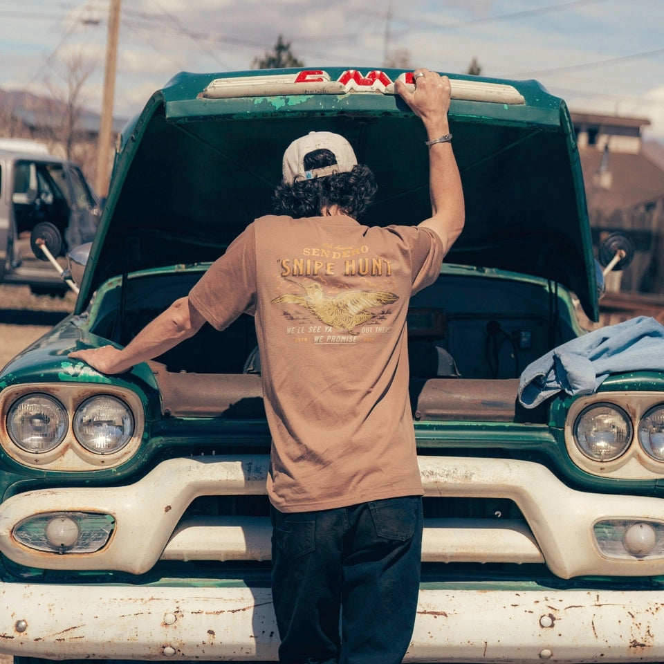 Men's Snipe Hunt T-Shirt by Sendero-Light Brown