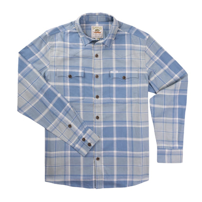 Men's Durango Flannel by Sendero-Blue/Cream