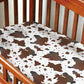 Cow Print Crib Sheet