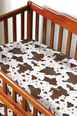 Cow Print Crib Sheet