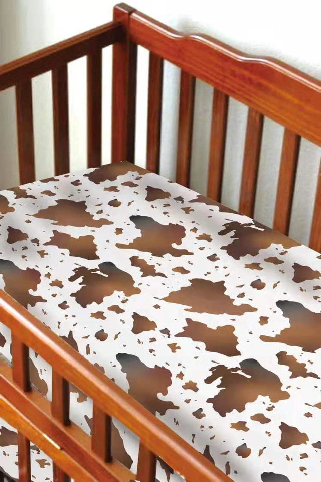 Cow Print Crib Sheet