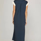 Ladies Drop Shoulder Midi Dress - Navy