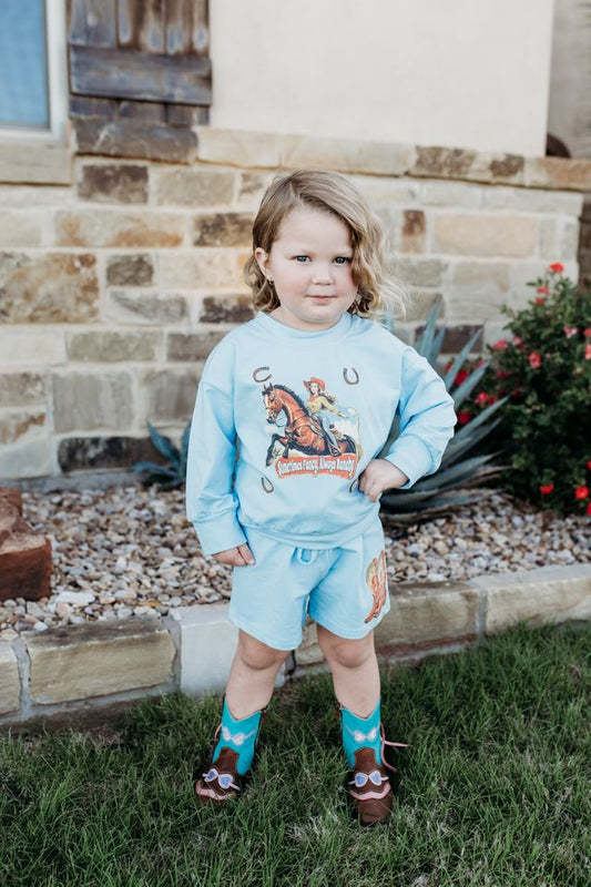 Girls Sometimes Fancy Always Ranchy Sweats Set by Shea Baby