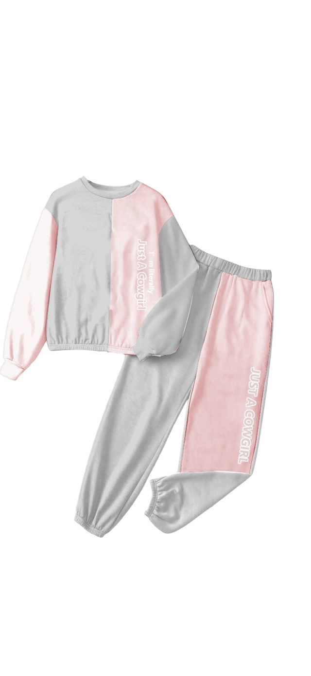 Girls I'm Literally Just a Cowgirl Sweats Set by Shea Baby
