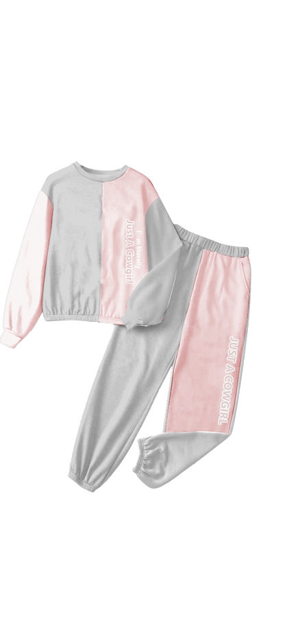 Girls I'm Literally Just a Cowgirl Sweats Set by Shea Baby