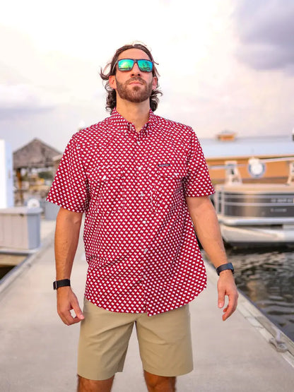 Men's Houston Pearl Snap Fishing Shirt-Texas