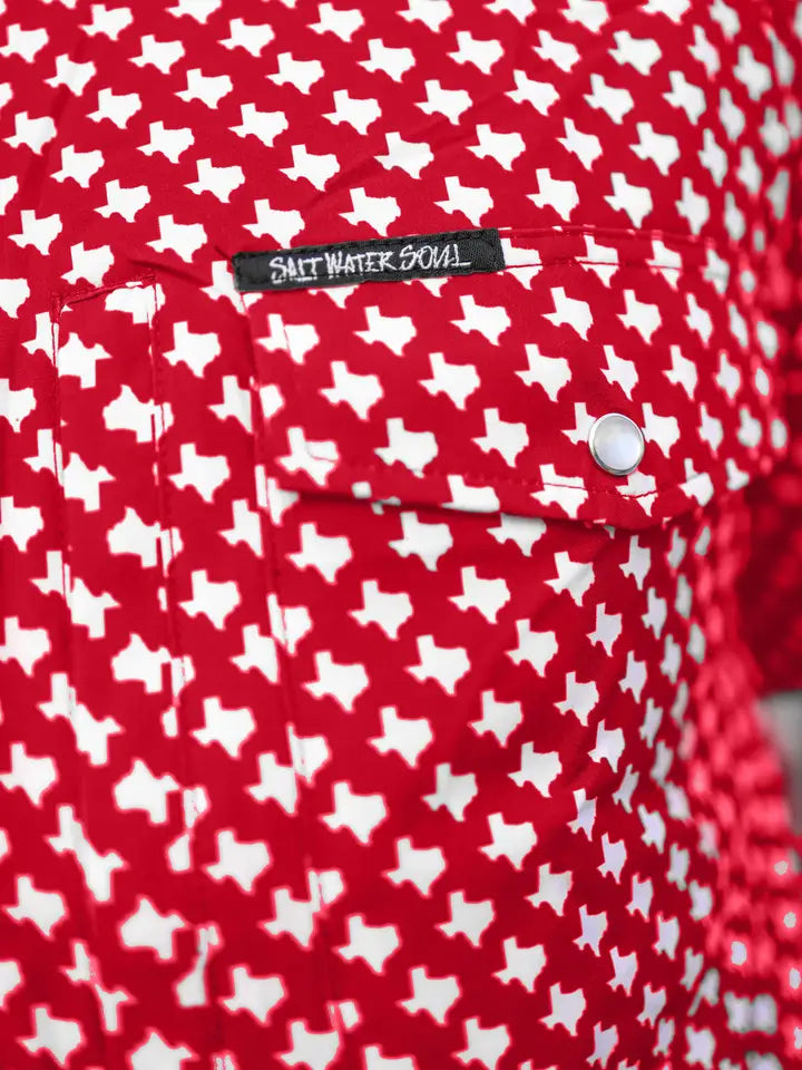 Men's Houston Pearl Snap Fishing Shirt-Texas