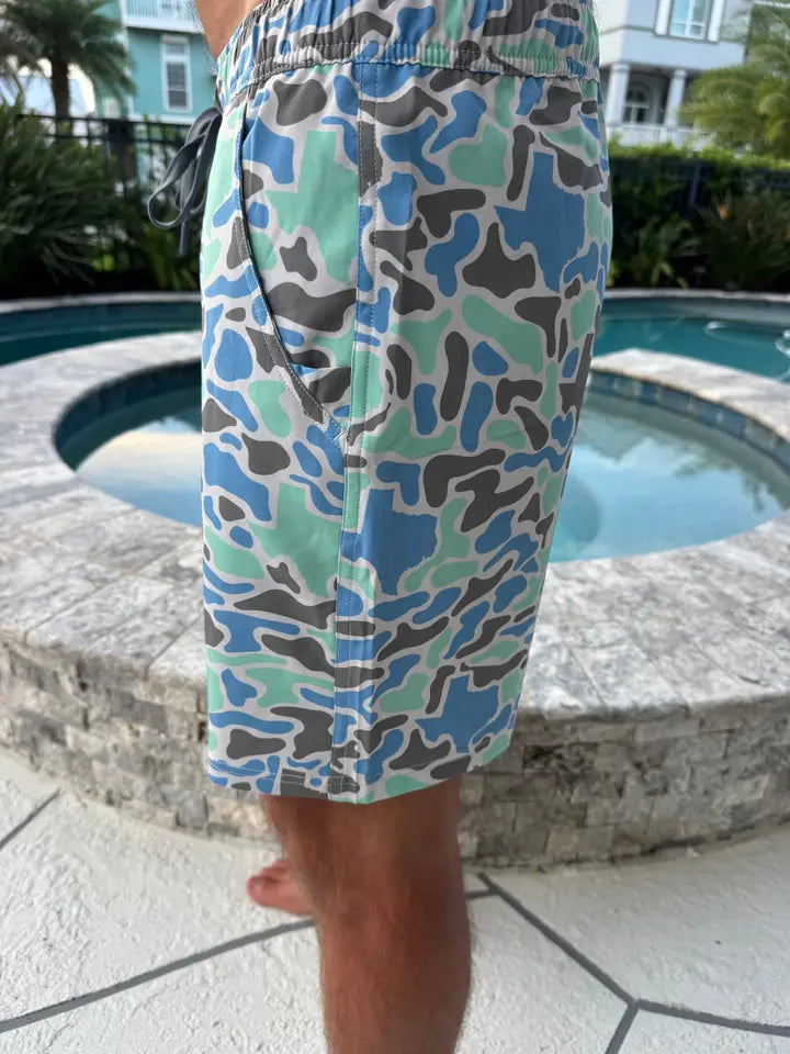 Men's Texas Coastal Camo Athletic Shorts