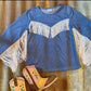 Girls Denim Long Sleeve Onesie or Shirt by Shea Baby