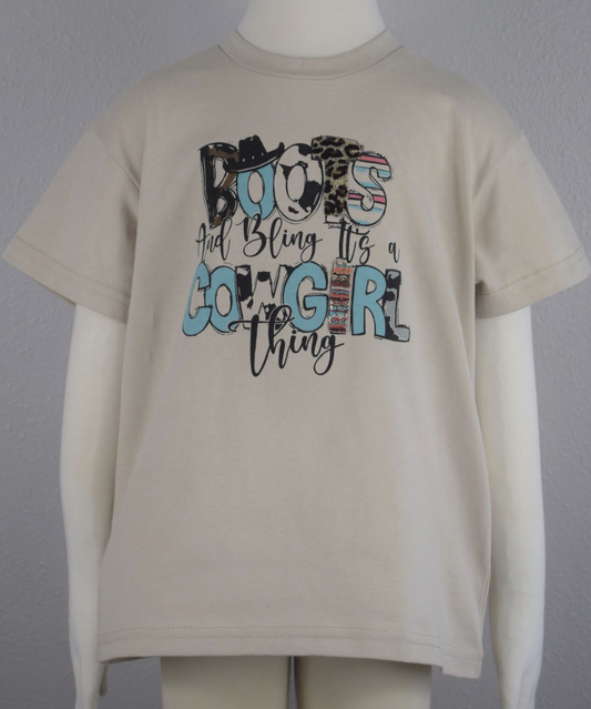 Girls Boots and Bling T-Shirt by ML Kids