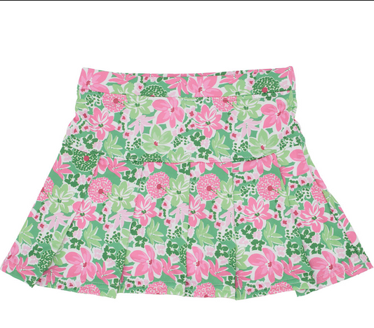 Girls Tennis Skort in Botanical Flowers by Azarhia
