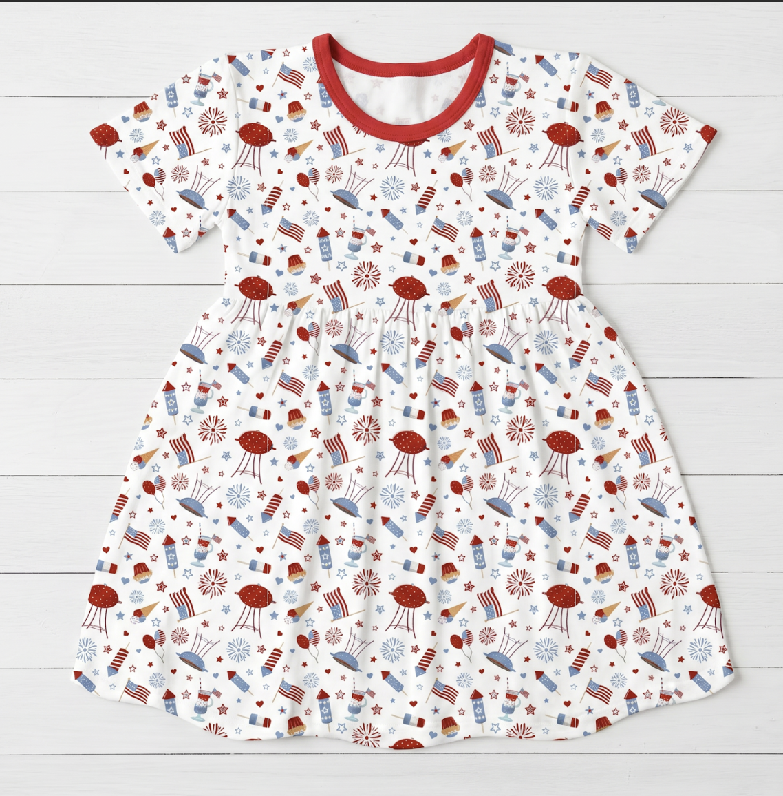 Girls Celebrate Short Sleeve Dress by Bestaroo