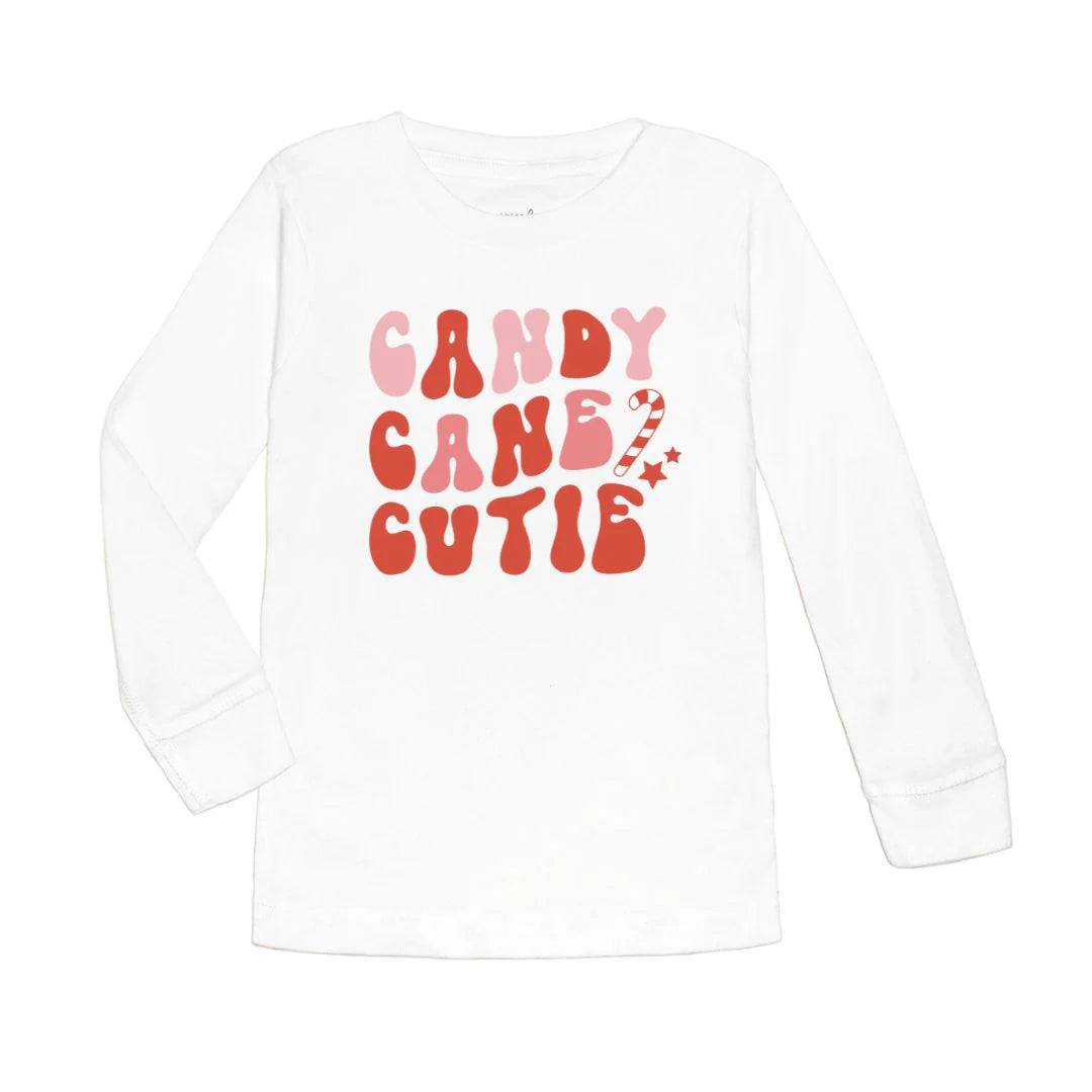 Girls Candy Cane Cutie L/S Onesie or T-shirt by Sweet Wink