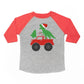 Boys Santa Dino Monster Truck Bodysuit or Tee by Sweet Wink