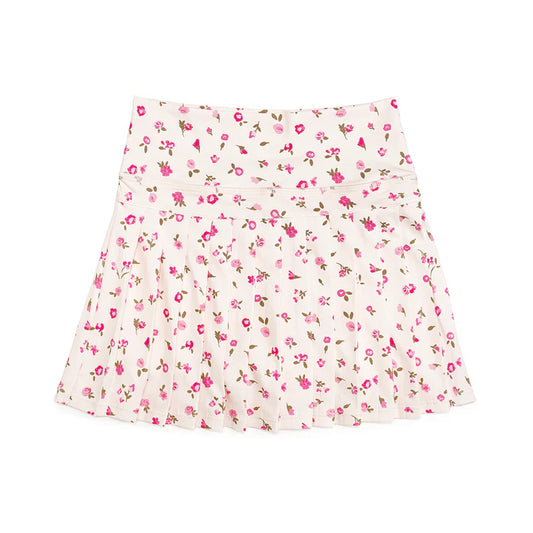 Girls Ditsy Floral Pleated Athletic Skort by Sweet Wink