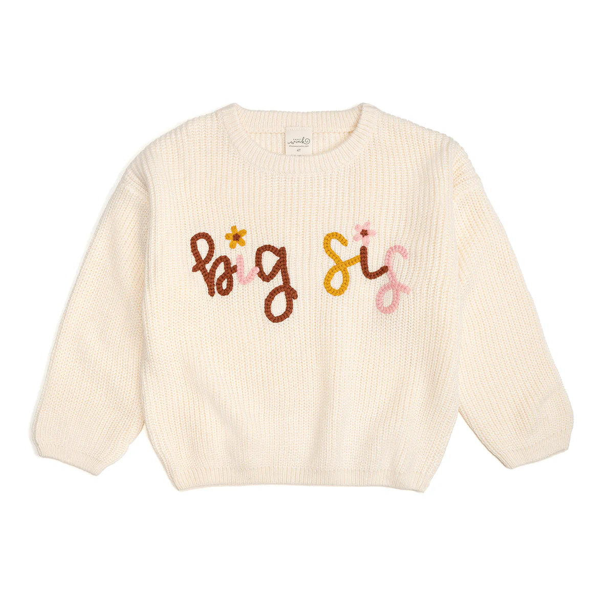 Girls Big Sis Yarn Knit Sweater by Sweet Wink