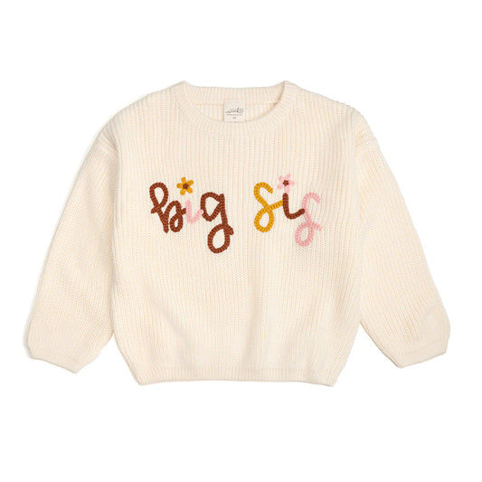 Girls Big Sis Yarn Knit Sweater by Sweet Wink