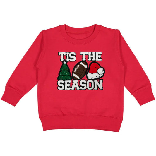 Boys Tis The Season Patch Christmas Sweatshirt by Sweet Wink
